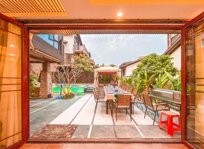 清远别墅温泉度假大泳池四房,清远市别墅温泉旅游度假