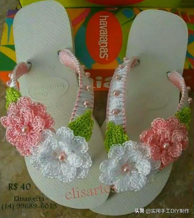 针织作品70款简约,手工针织凉鞋花样图