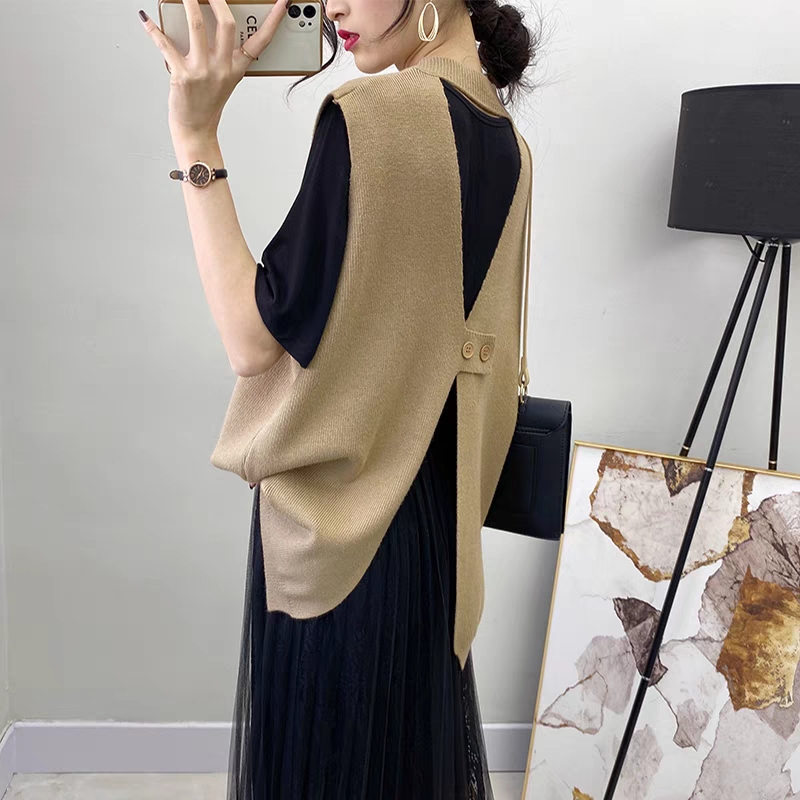 时尚潮流大气的毛背心,中年妈妈保暖加毛背心