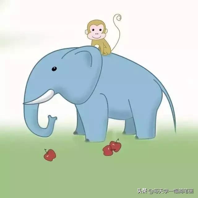 儿童海底动物简笔画大全简单,从海面到海底的简笔画