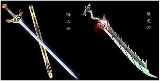 屠龙刀和倚天剑是谁打造的,屠龙刀和倚天剑里有什么