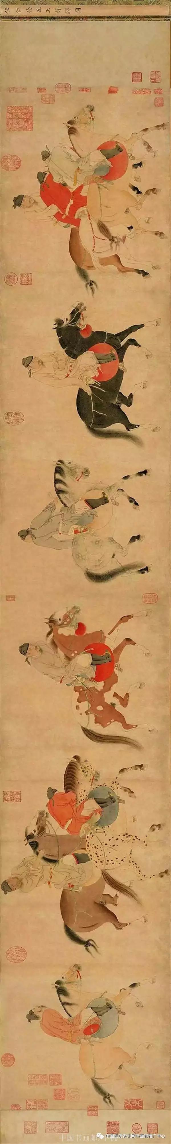 任仁发《五王醉归图卷》2016年度全球最贵中国艺术品