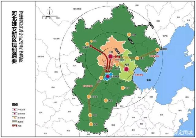 保定区域分析与规划,保定城市布局