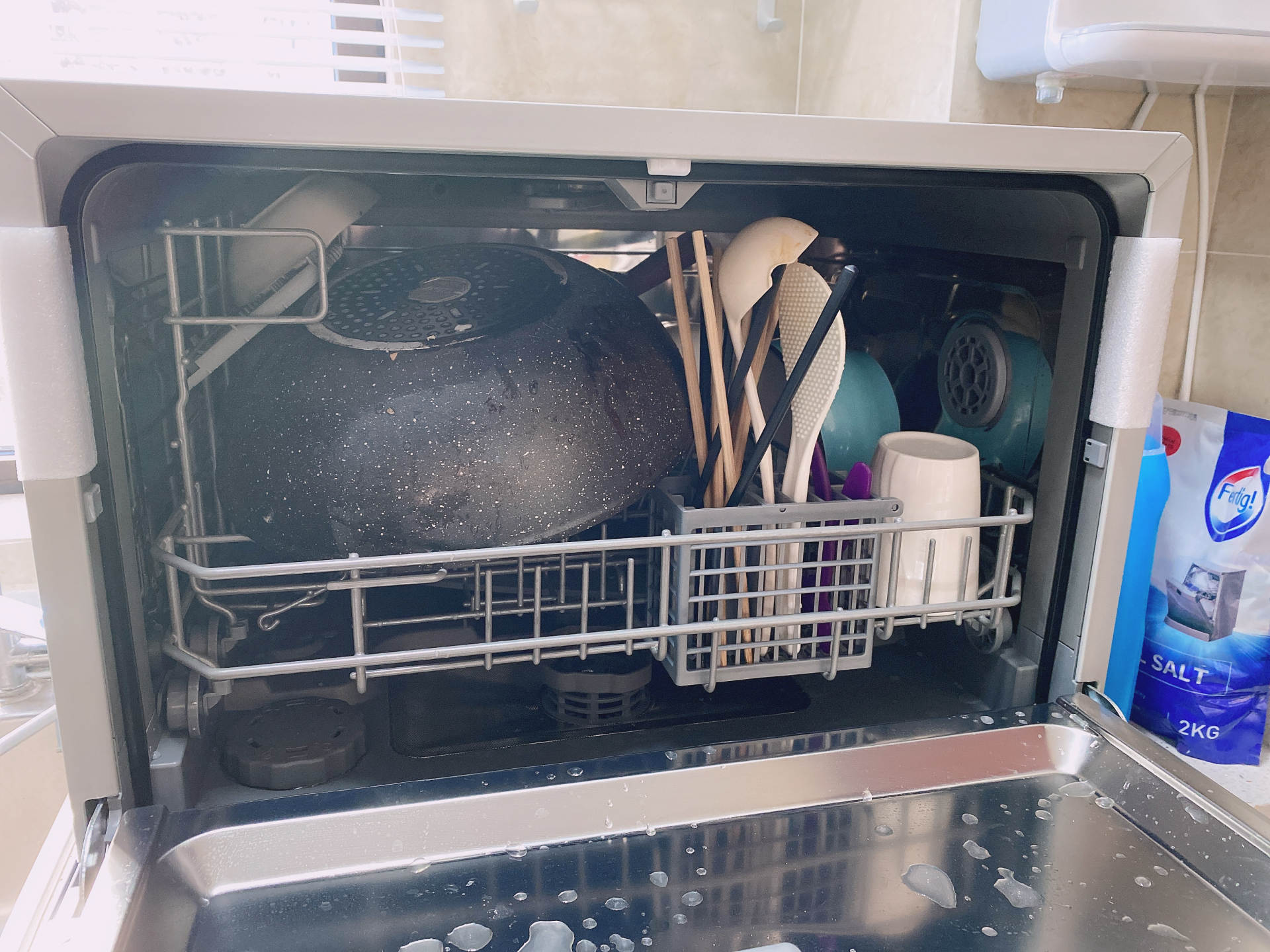 小户型窄台面嵌入式超薄洗碗机,慧曼c2小型台面洗碗机