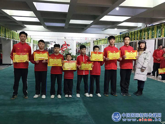 武术展演迎新年,郑州体校武术训练队