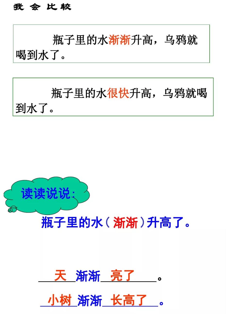 一年级语文上册乌鸦喝水,一年级上册第13课乌鸦喝水