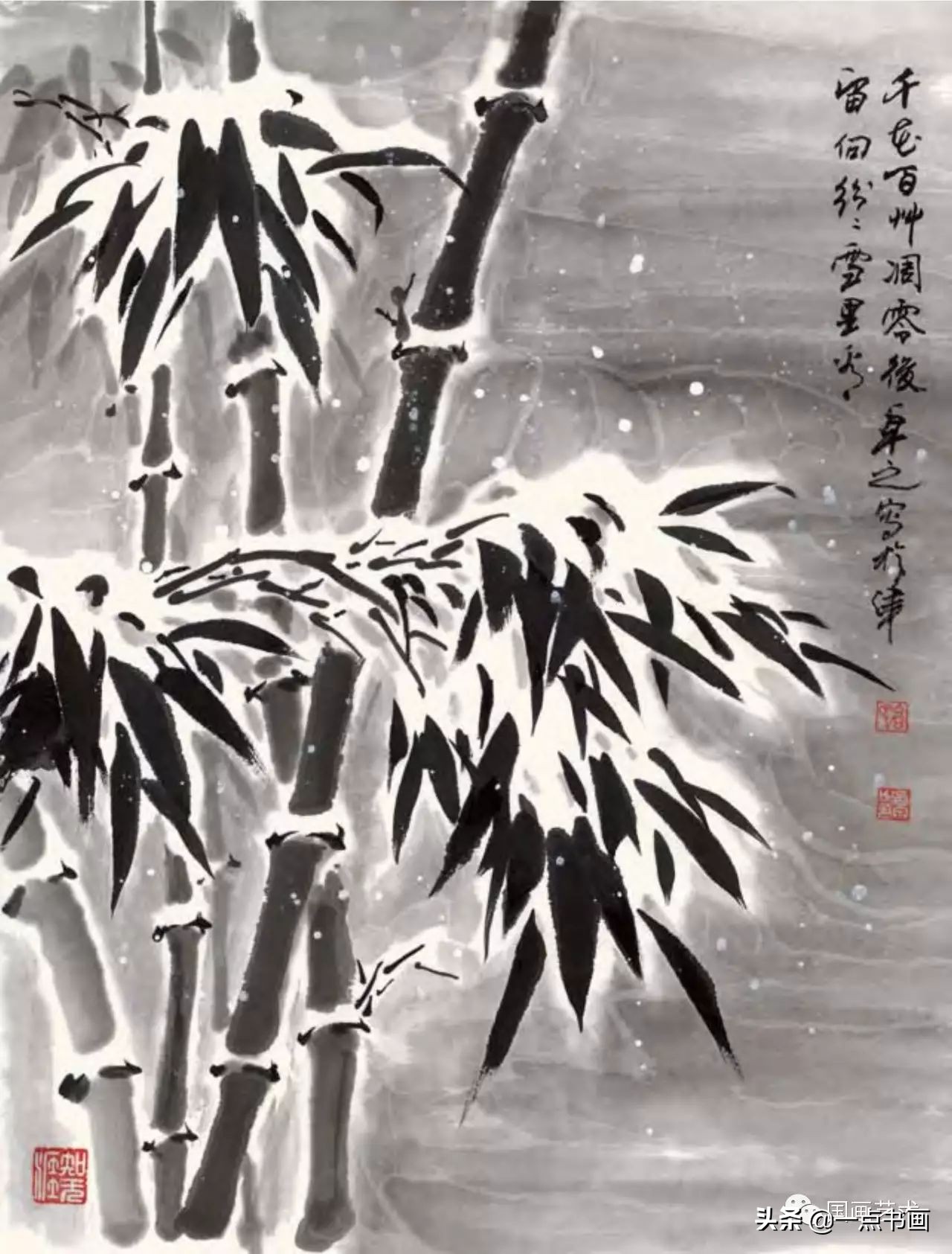 梅花画法教程,竹子画法教程