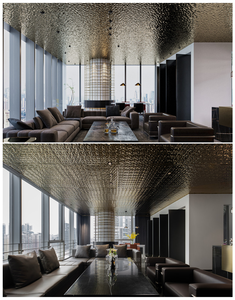 135平私人会所效果图,新中式极简轻奢高级私人会所