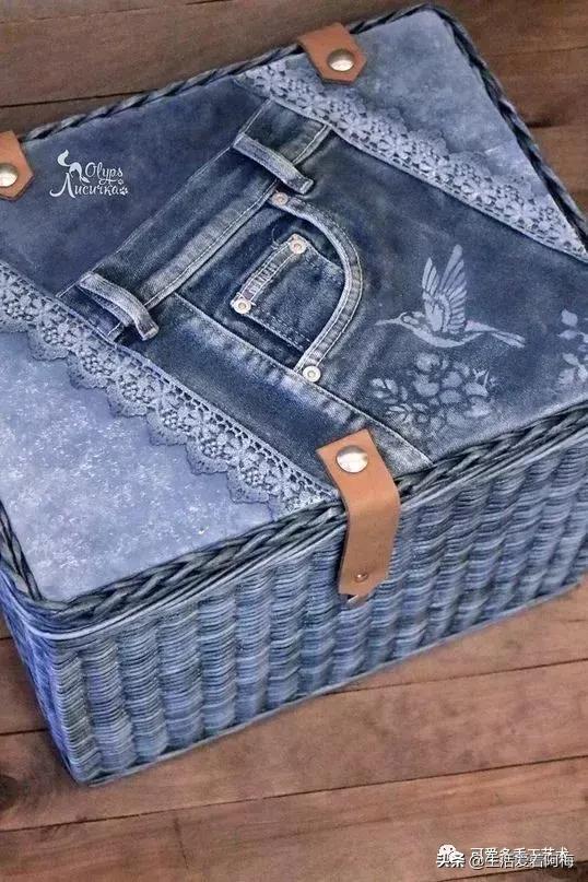 牛仔裤旧物改造手工制作小学生,废旧牛仔裤各种改造图解