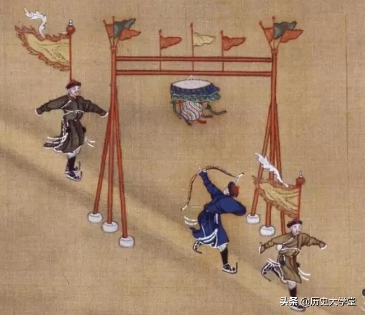 乾隆时期冰上运动,清代的冰嬉图是由什么皇帝参与的