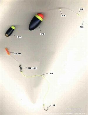 海竿钓鱼线绑法图解,海竿通心铅坠绑法图解