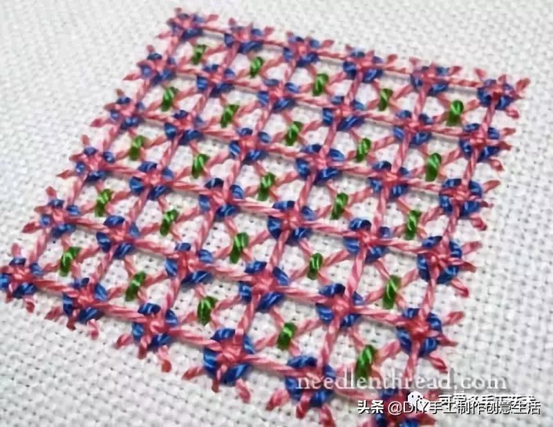 桌布花边的手工刺绣,刺绣桌布diy简单图案