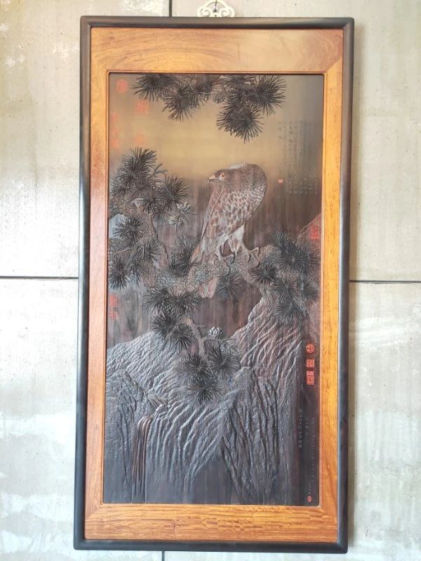 工笔檀雕作品图片,薛爱民红木雕刻技艺