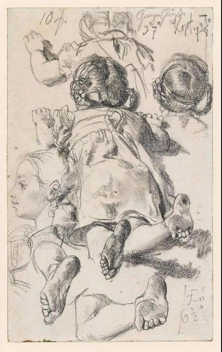 门采尔风景速写高清大图,速写临摹大师作品