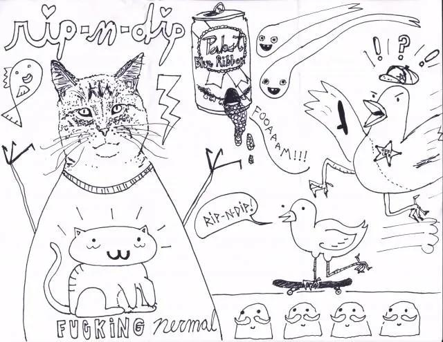 *戏调**Supreme的贱贱白猫RIPNDIP