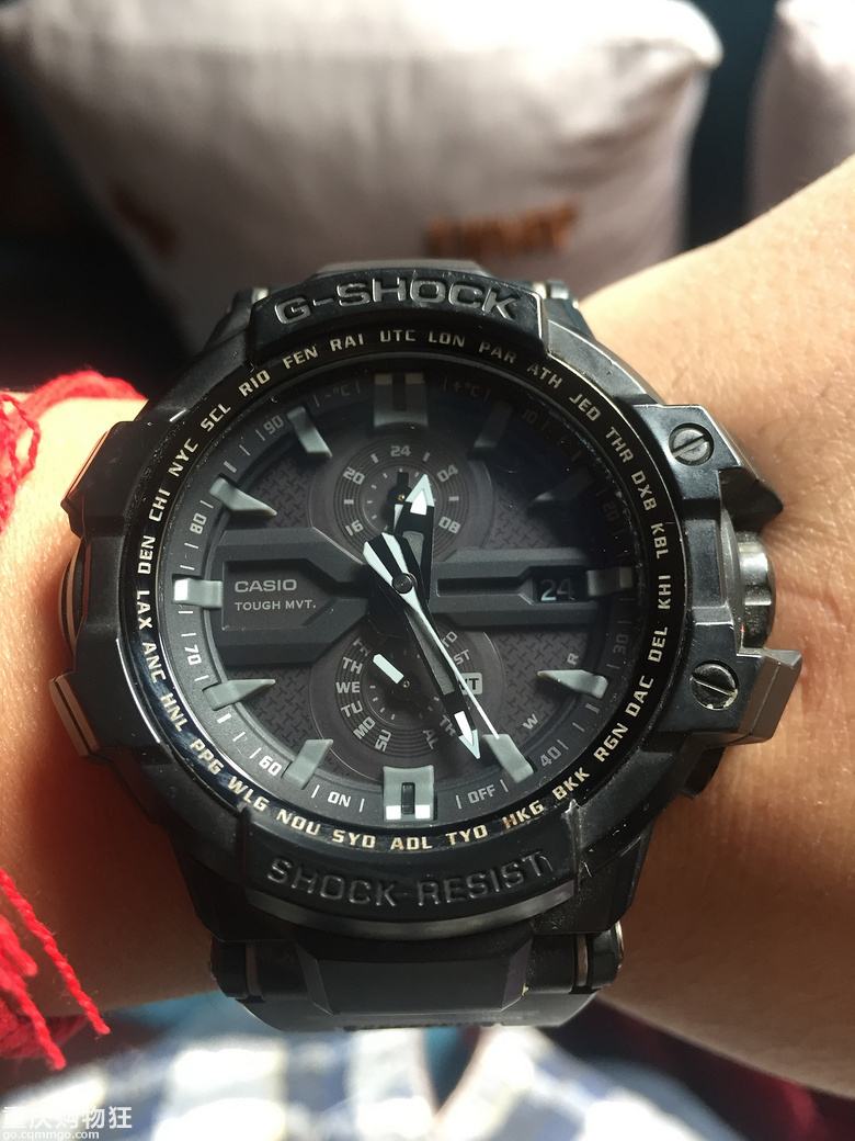 最耐用卡西欧G-SHOCK空中霸者系列带六局电波太阳能指南针的手表