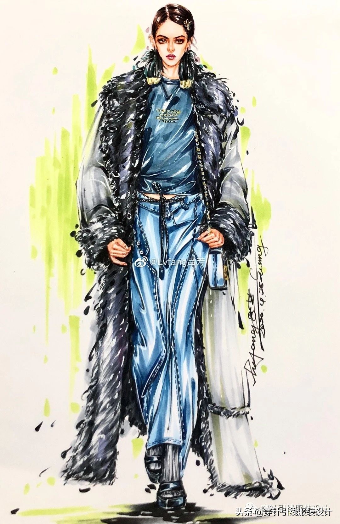 效果图手绘服装,效果图大全70-80平三室