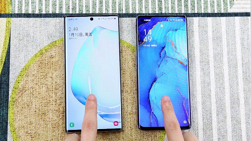 毫秒级大比拼!Reno3Pro与三星Note10+,指纹解锁谁更有优势?