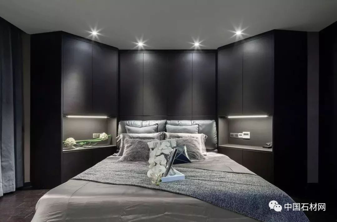 现代简约全屋大理石别墅效果图,轻奢风装修大理石别墅图片