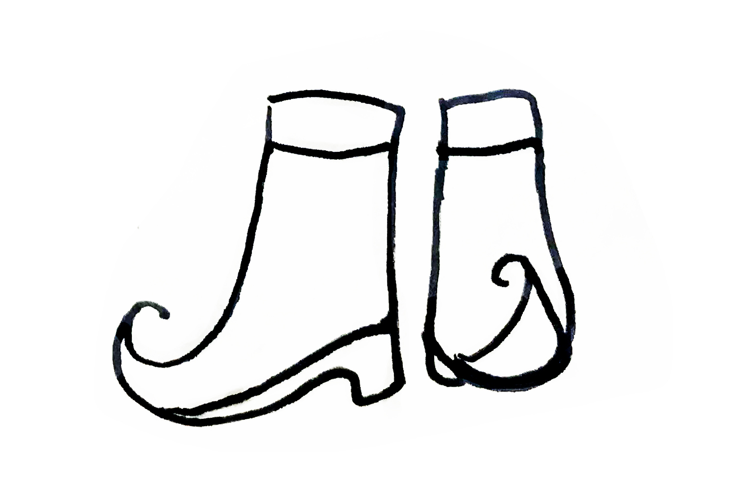 鞋简笔画又简单又漂亮,各种各样的鞋简笔画