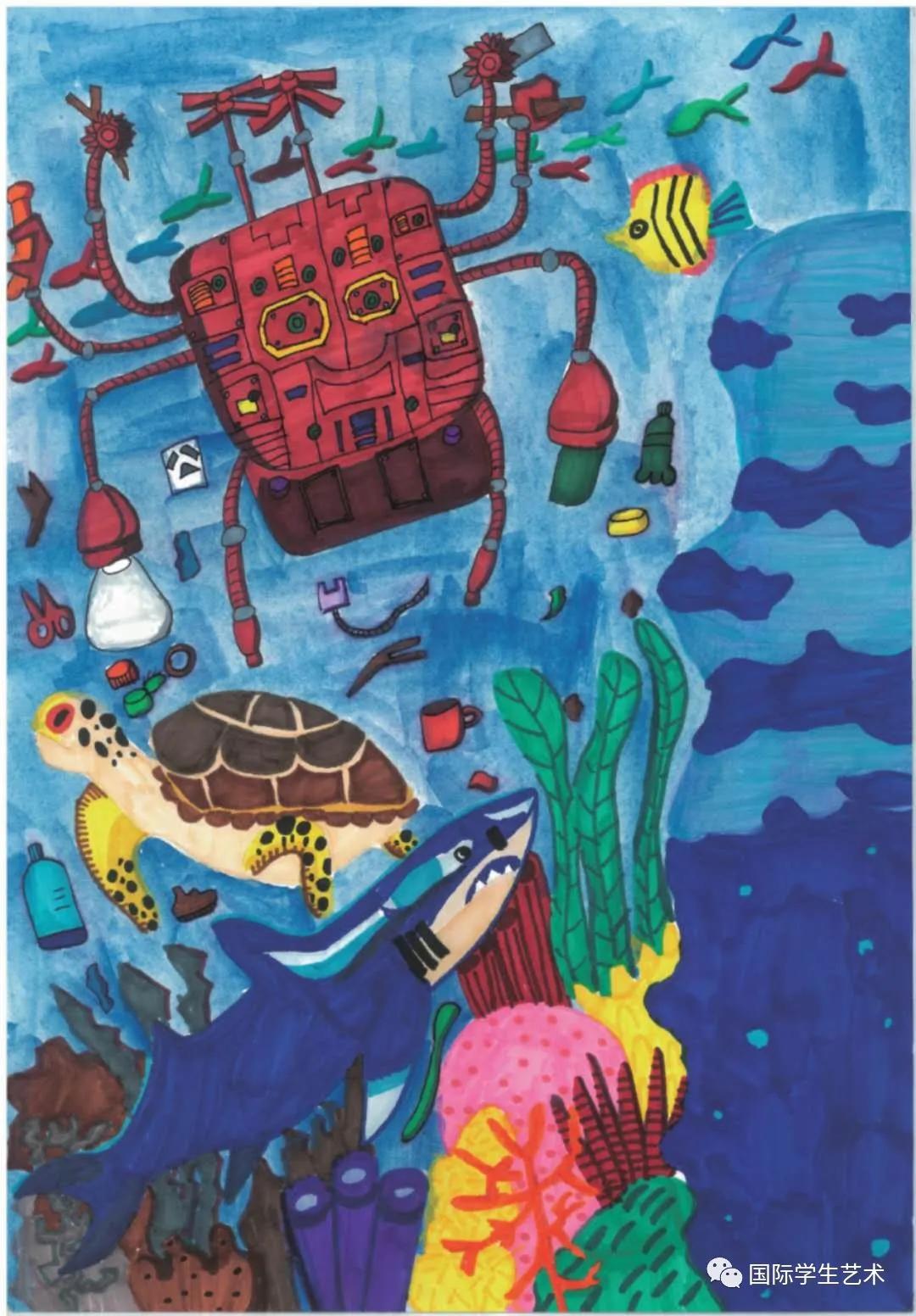 2018世界杯儿童画获奖作品,第十一届世界杯青少年绘画大赛