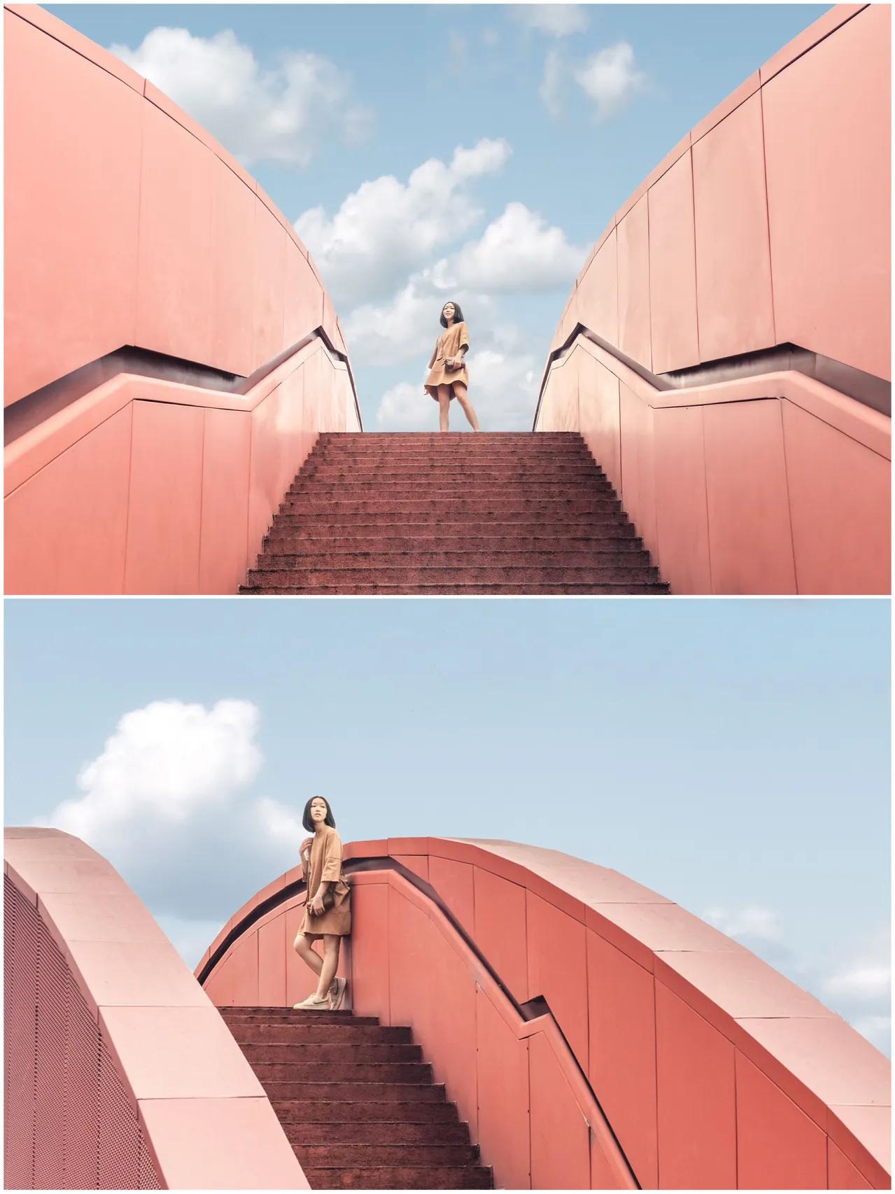 长沙梅溪湖中国结步行桥夜景,长沙梅溪湖城市岛人行景观桥