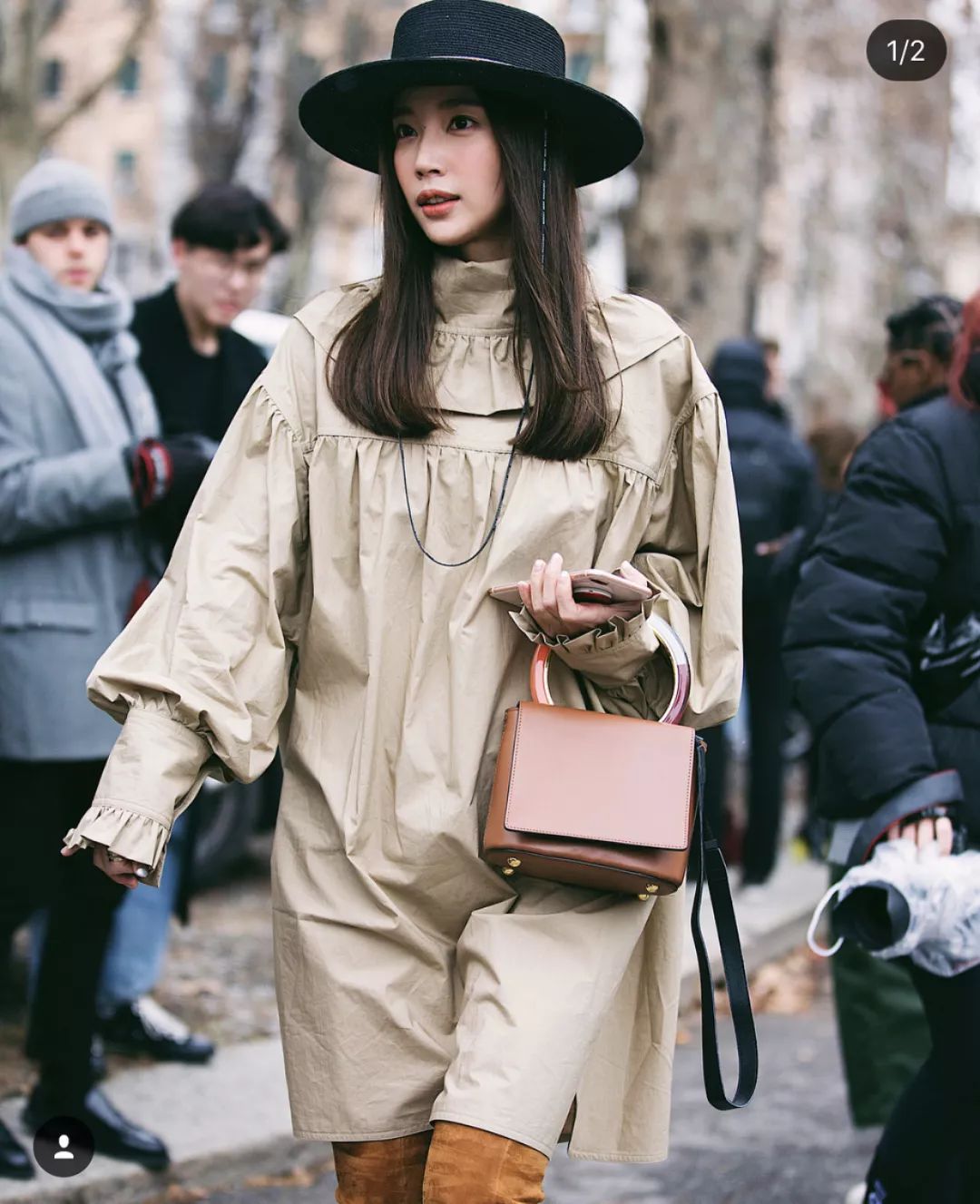 欧美时尚博主穿搭示范冬,韩系慵懒风冬季穿搭博主