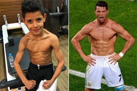 c罗儿子vs梅西点球大战,梅西和c罗的儿子踢球谁会赢