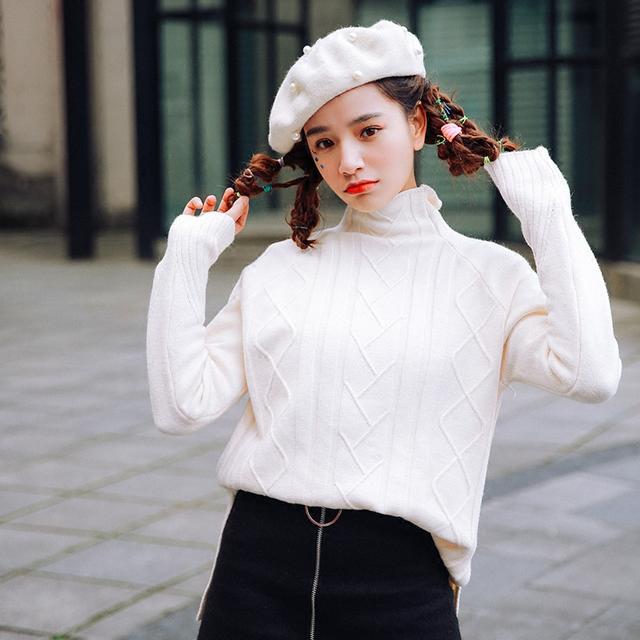 安以轩同款毛衣,高领百搭贴身保暖舒适修身打底衫