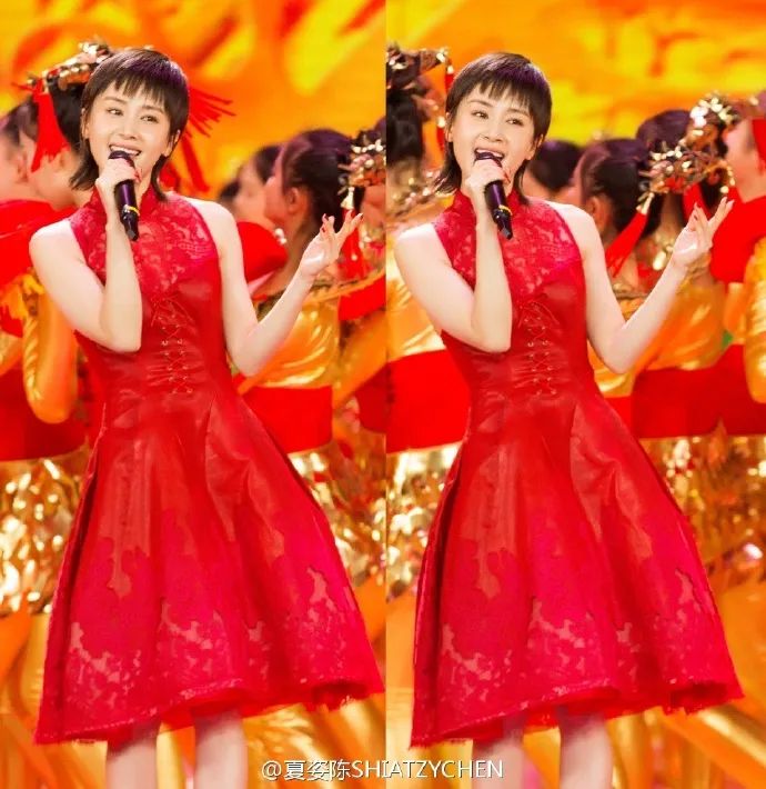 春晚时尚图鉴:热巴杨幂的红裙、王菲刷碗手套和董卿李思思的口红