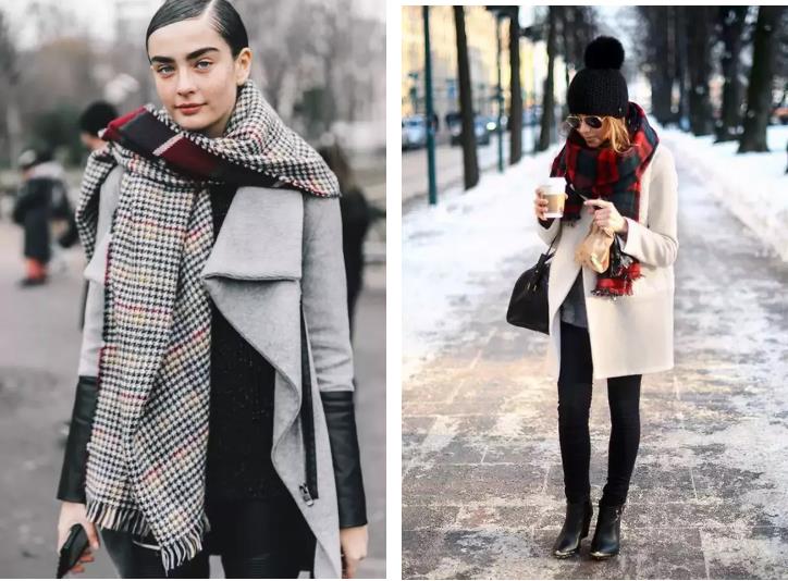 冬季围巾简单又好看的系法,冬季围巾戴头上保暖的系法