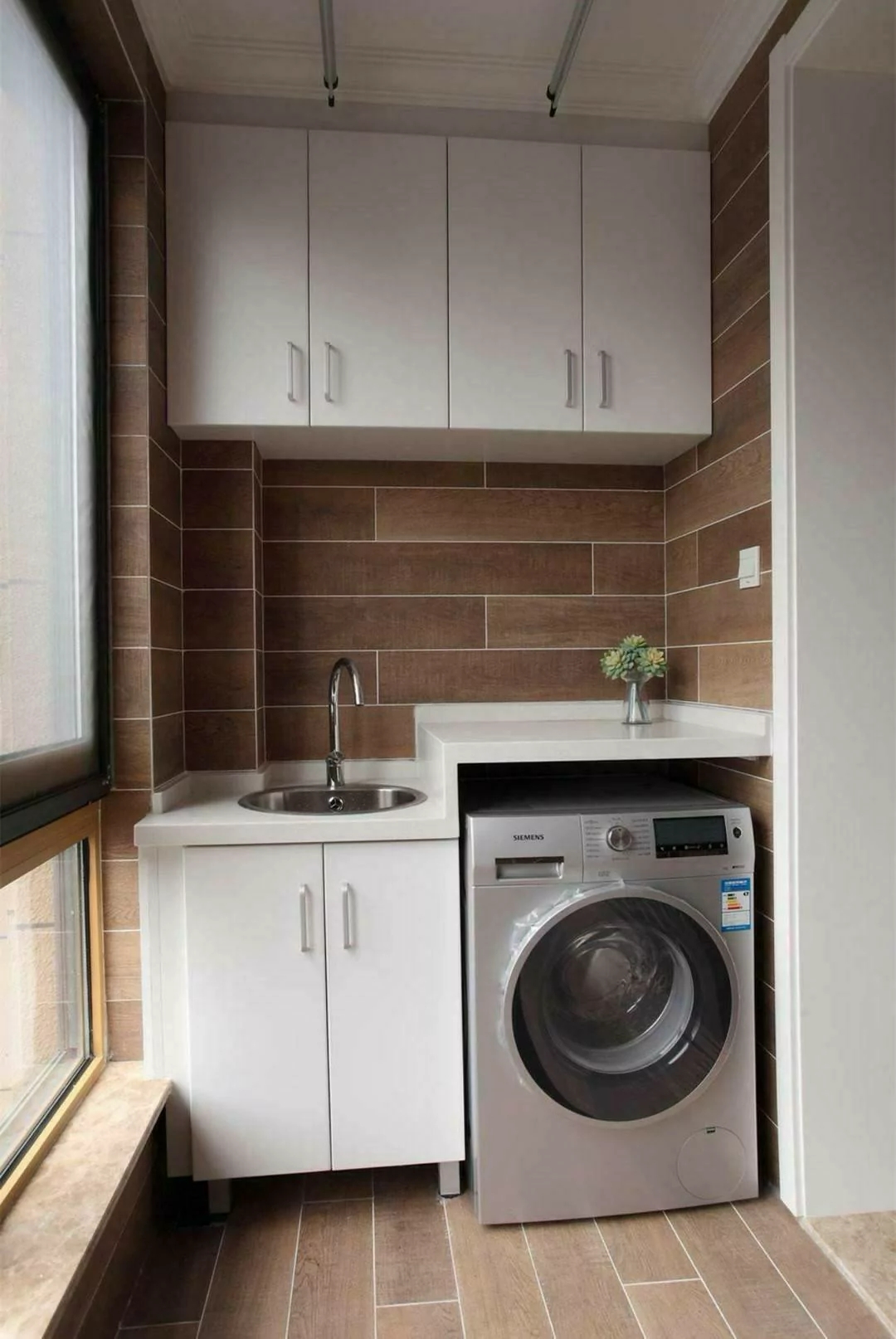 阳台1.2米洗衣机柜洗手盆一体,阳台洗衣机柜怎么选便宜