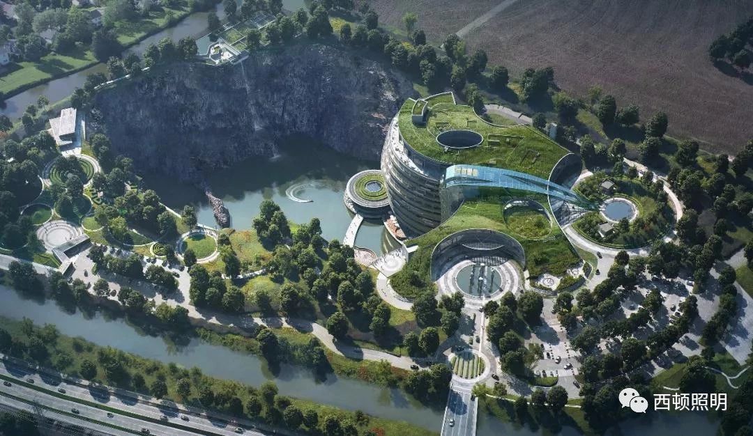 西顿灯光案例-生前必去20家酒店之-上海佘山世茂洲际酒店（深坑）