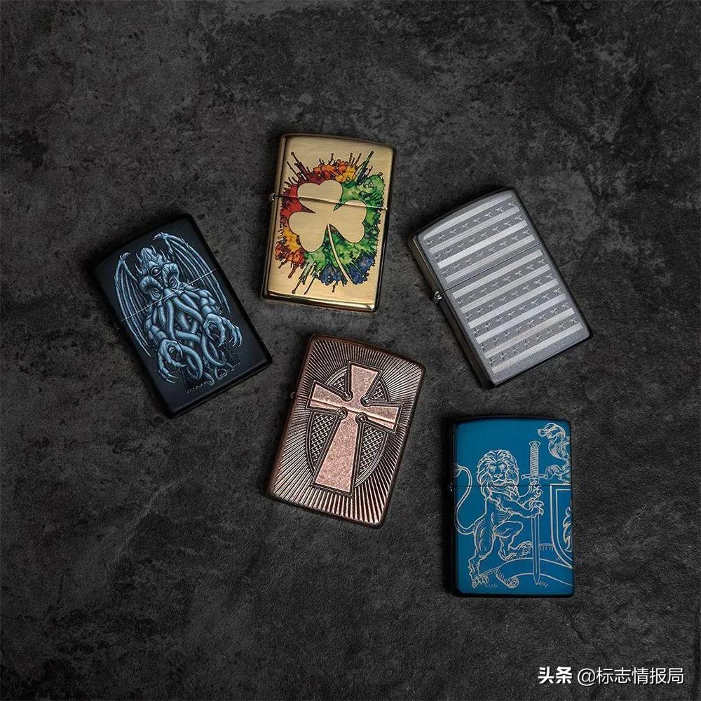 zippo有五个火焰logo,zippo60年代广告图案