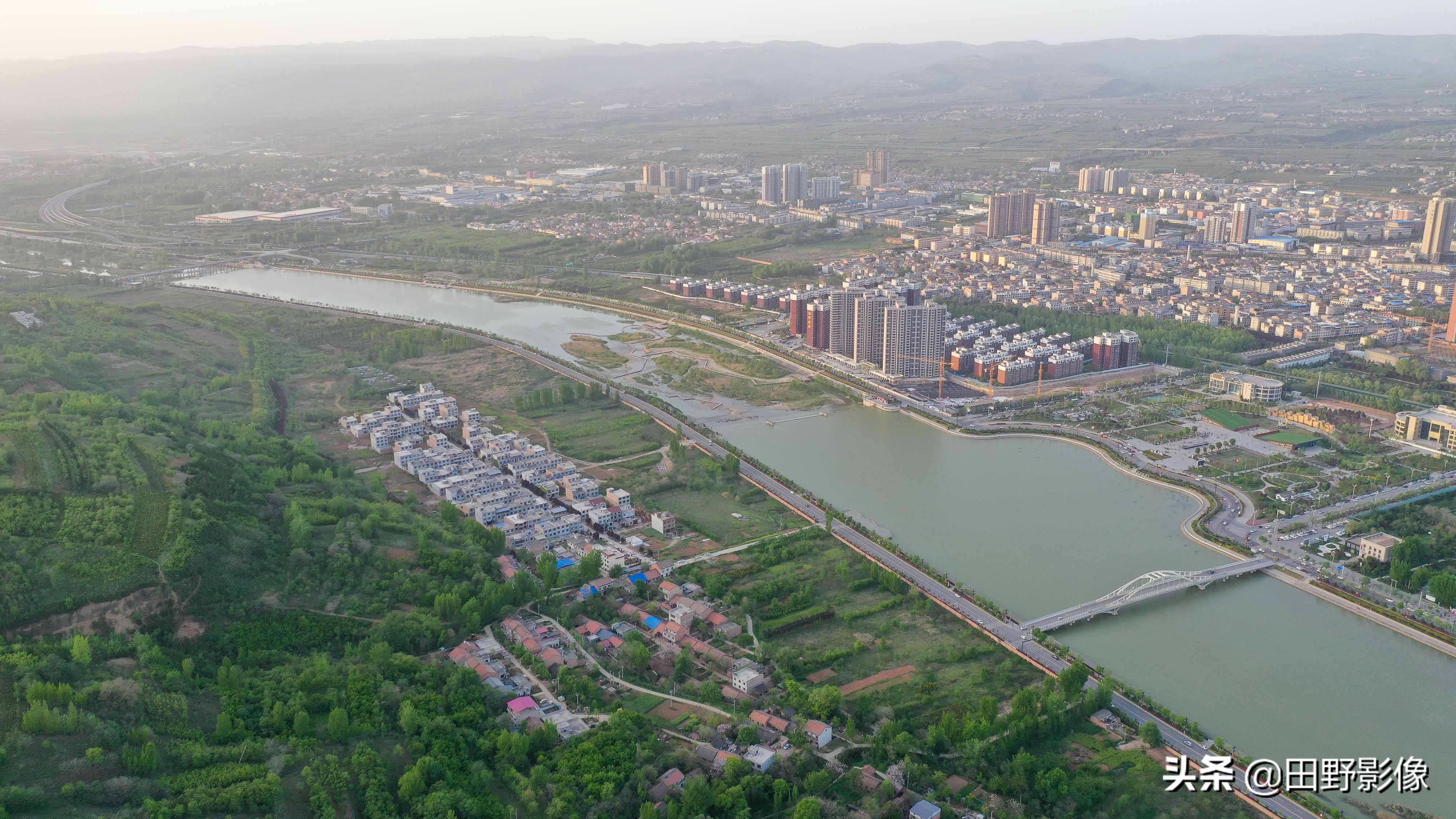 蓝田县航拍美景,蓝田县城的风景图