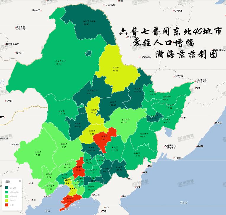 六普与七普各地区人口对比,6普和7普城市人口对比