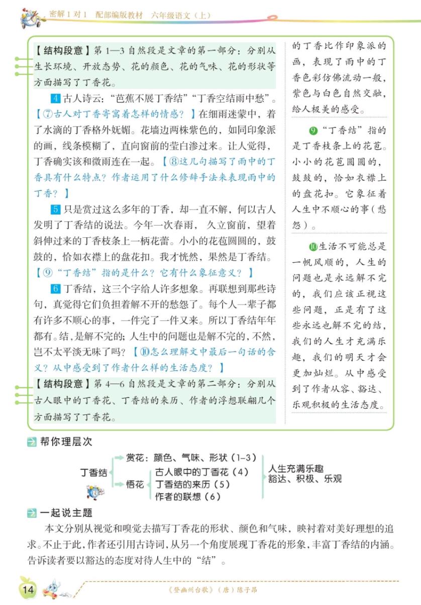 六年级上册语文第一单元讲解视频,六年级上册语文第一课课文知识点