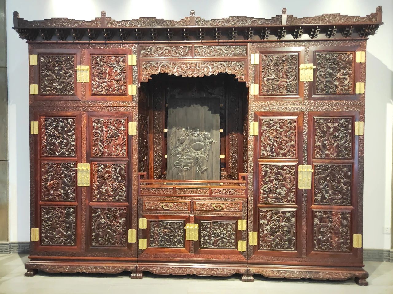 工笔檀雕作品图片,薛爱民红木雕刻技艺