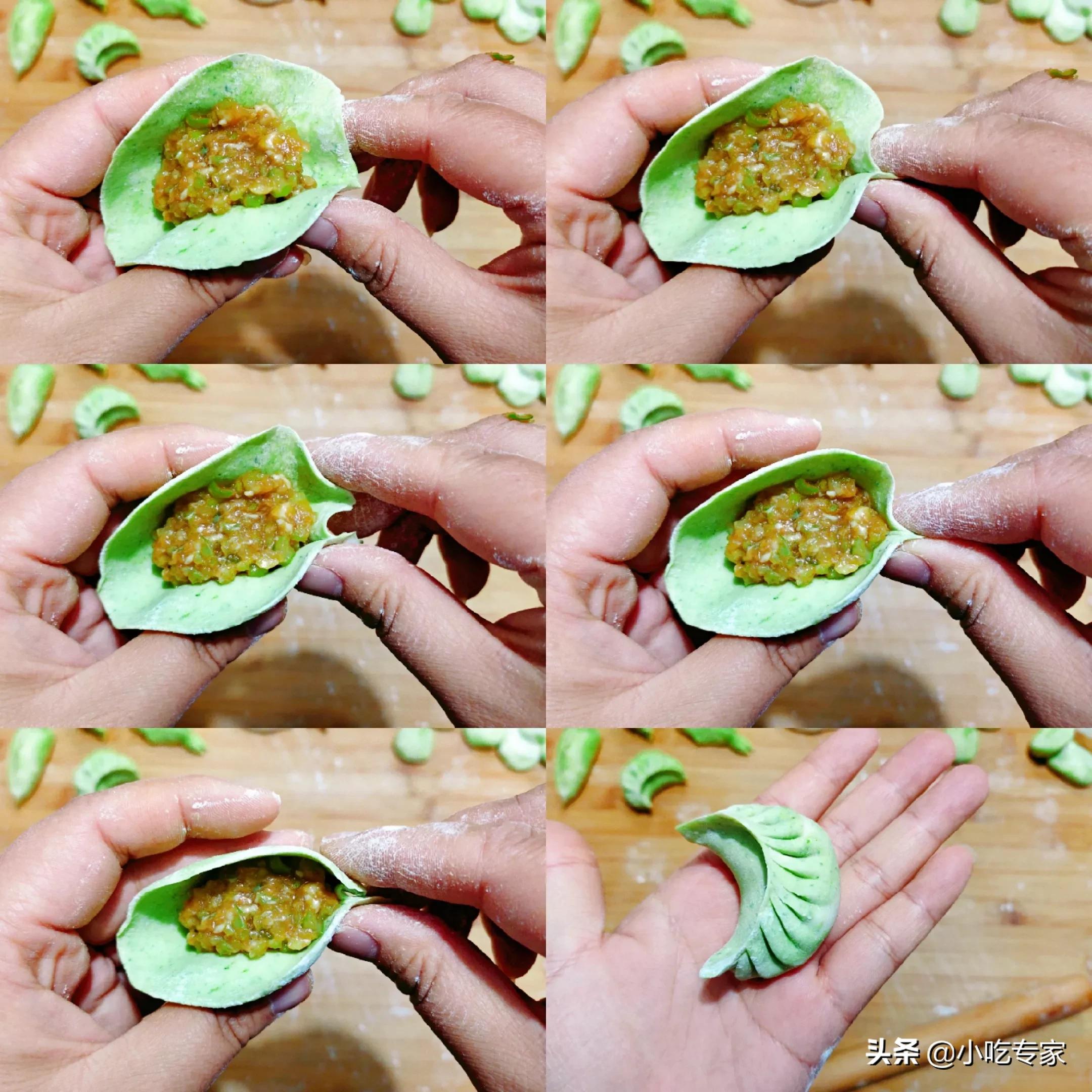 饺子怎么包馅多又好看,韭菜肉馅饺子包法