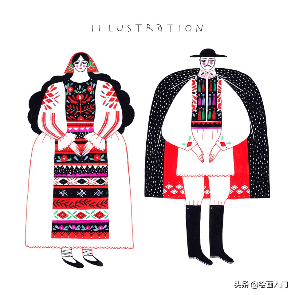 民族风插画简单又漂亮 (适合手绘的现代中国风插画)