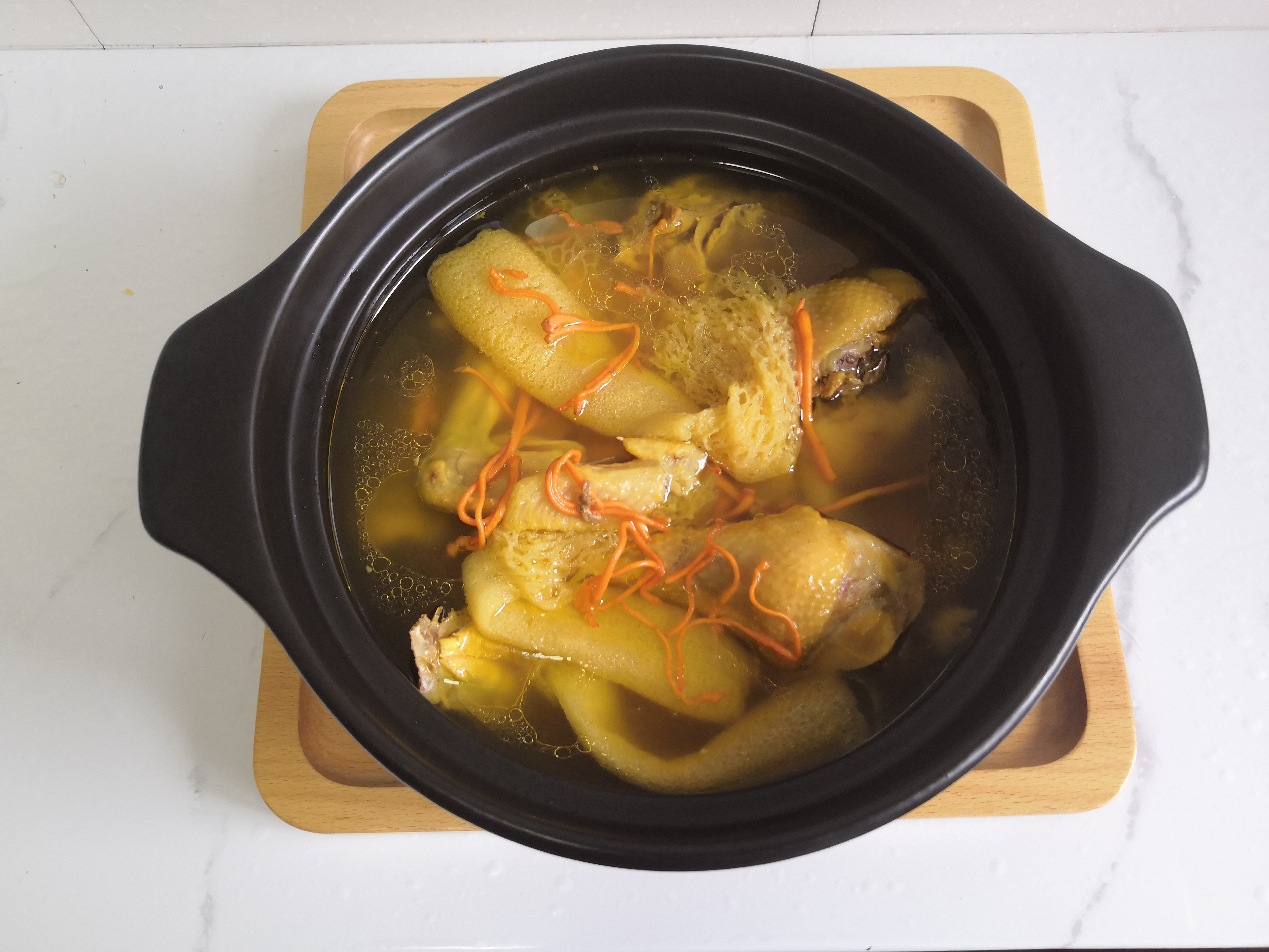 竹荪虫草花炖鸡汤正确做法,羊肚菌竹荪虫草花蒸汤最佳做法