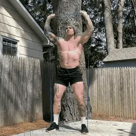 弹力绳瘦背锻炼方法图解,健身最全26种弹力绳训练方法