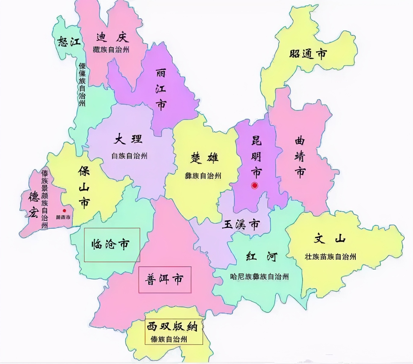 勐海新六大茶山图,勐库都有哪些茶山