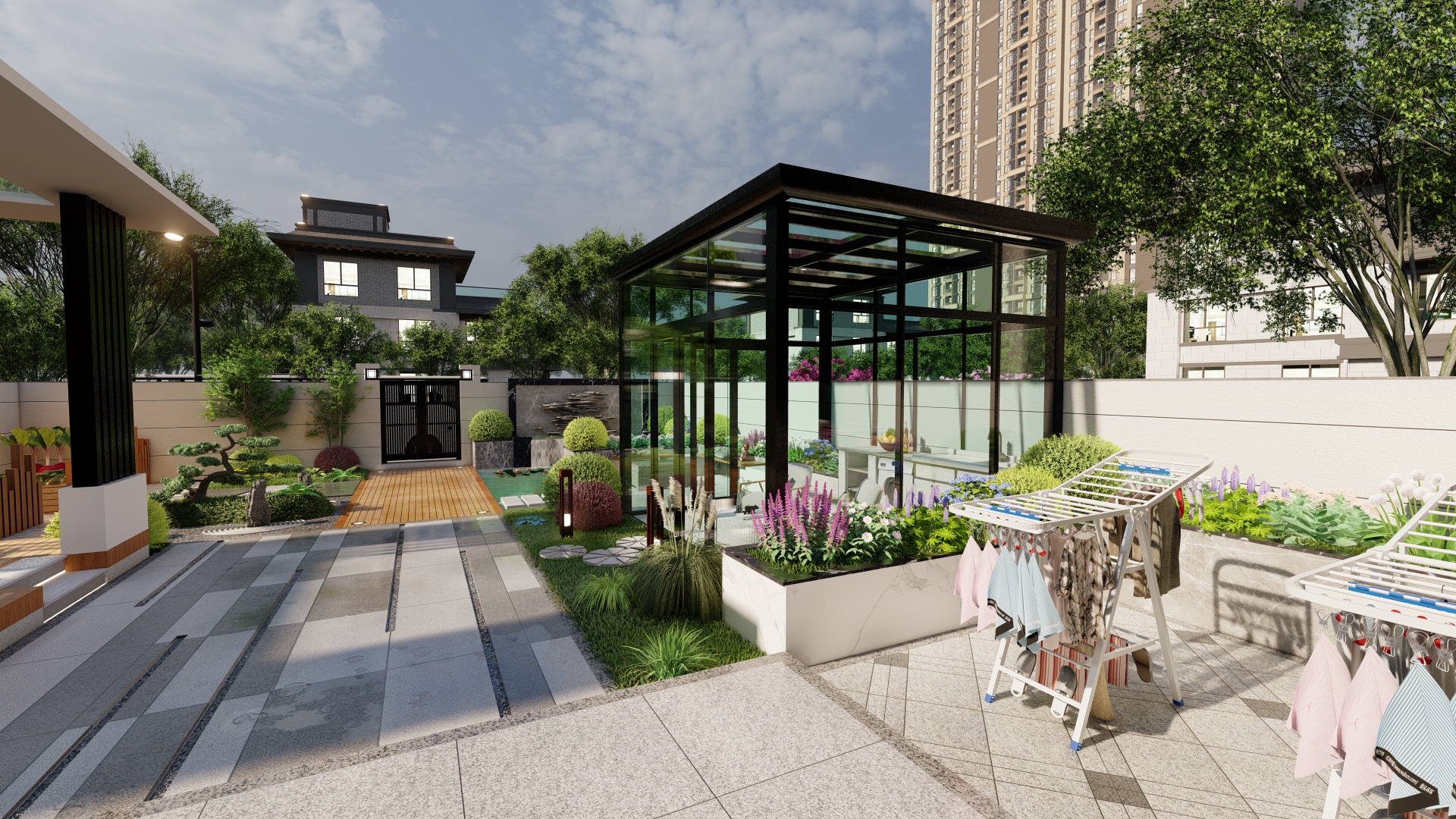 120平院子阳光房,120平阳光房带花园设计