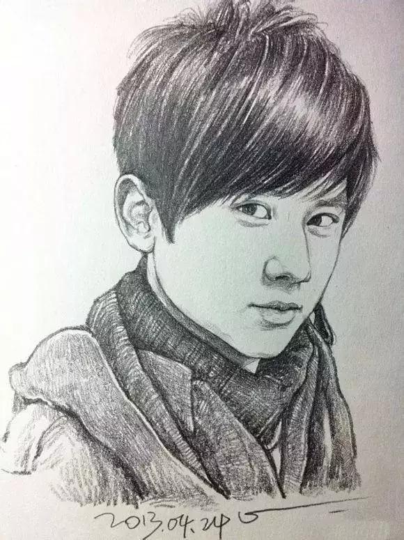 人物速写肖像画,速写是看一眼就能画出来的吗