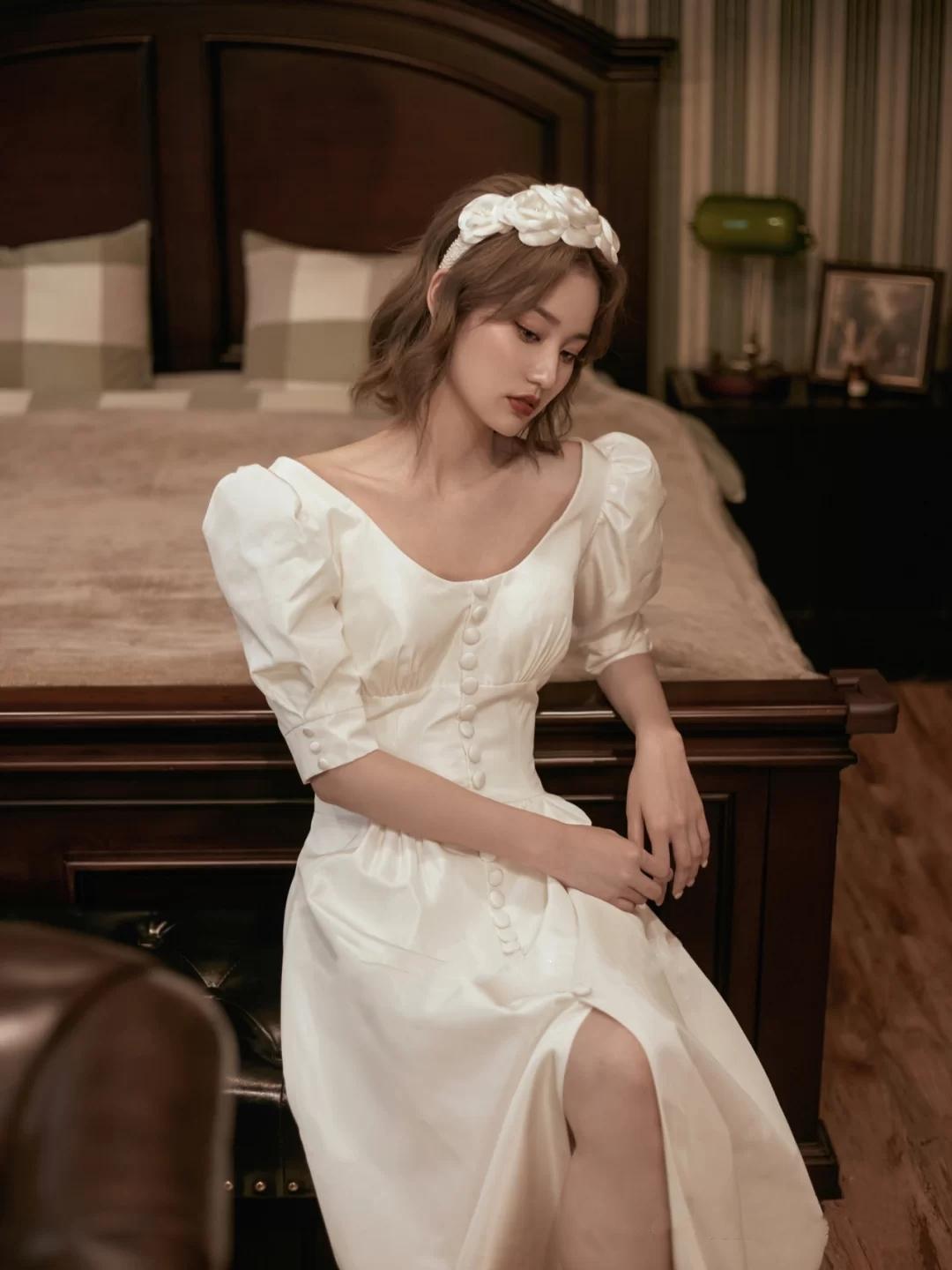 短发控发型图片,韩式简约新娘短发造型