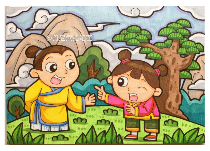 8-12岁儿童绘画范画,简单又好画的儿童画大全