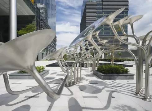 完美装饰效果图,小区园林点缀雕塑不锈钢