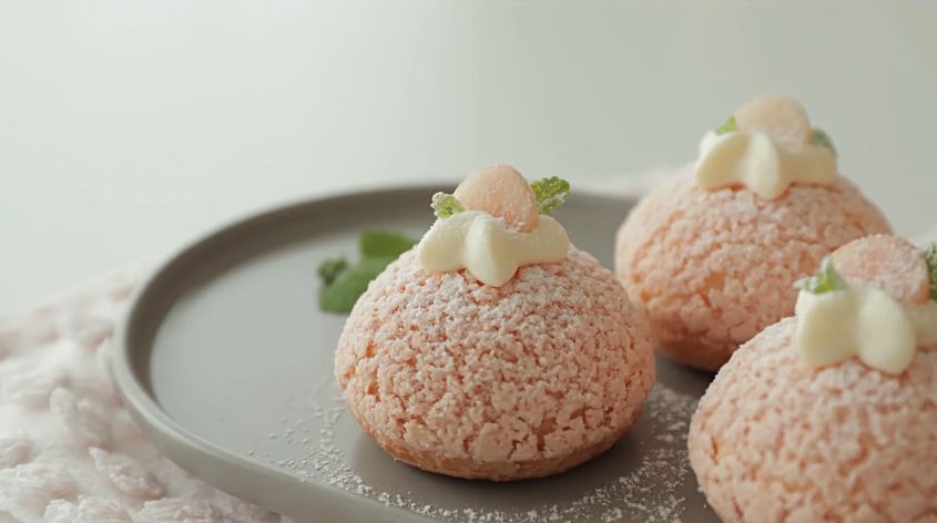 超好吃的蜜桃泡芙,超过100个赞的美食