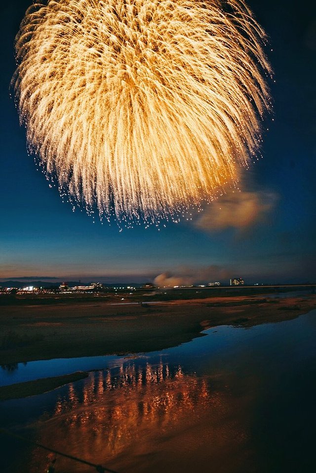 长冈花火大会的花火是哪里的,稻田花火大会